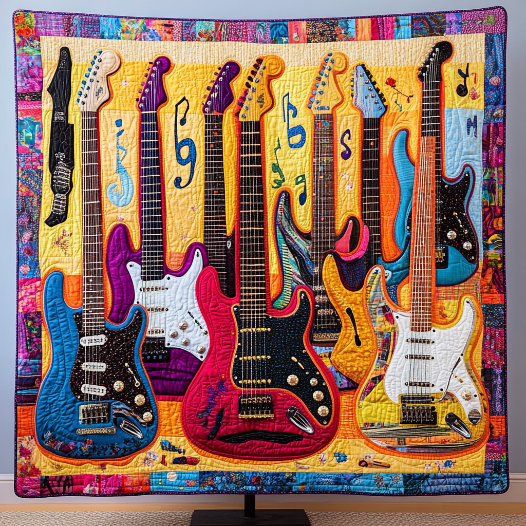 Guitar TAI121024100 Quilt Blanket