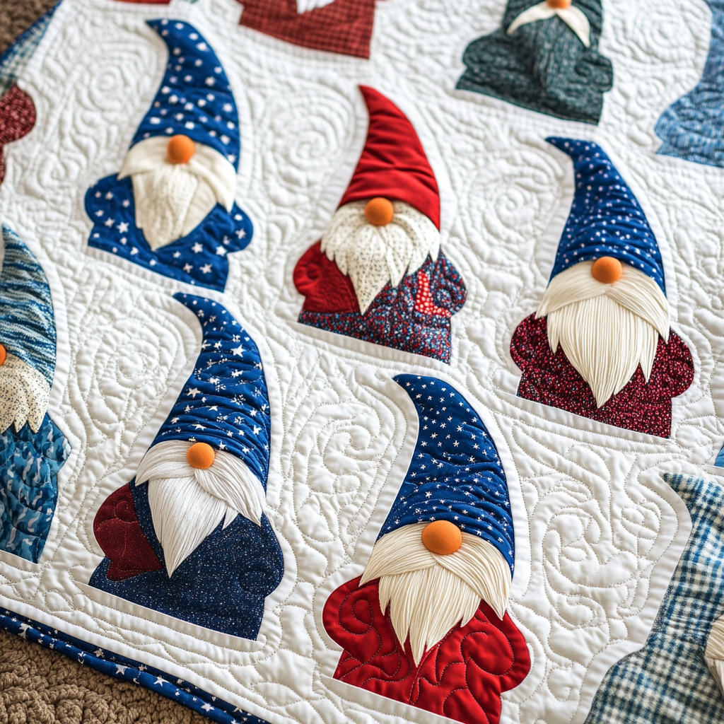 Patriotic Gnome TAI260924058 Quilt Blanket