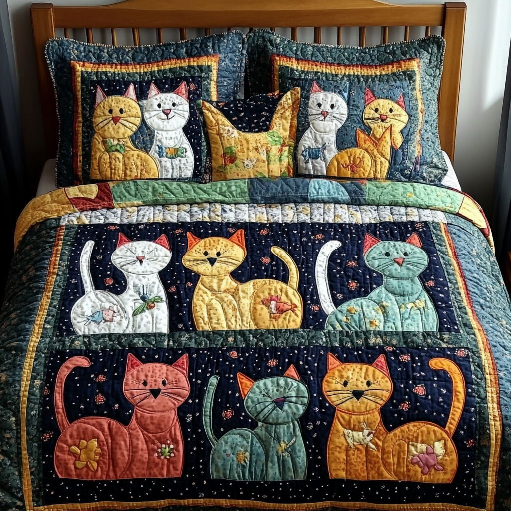 Cat DAI280824020 Quilt Bedding Set