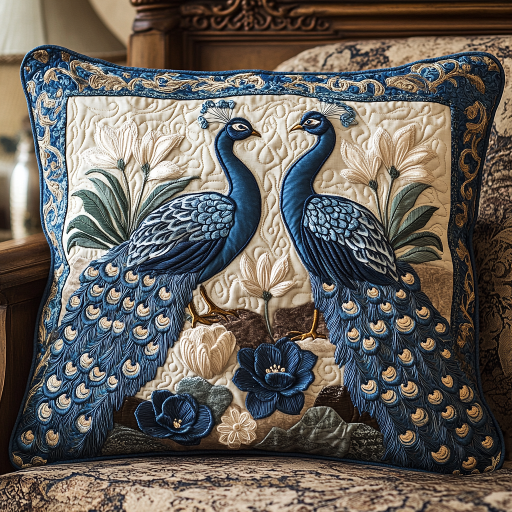 Peacock DAI301224198 Quilted Pillow Case