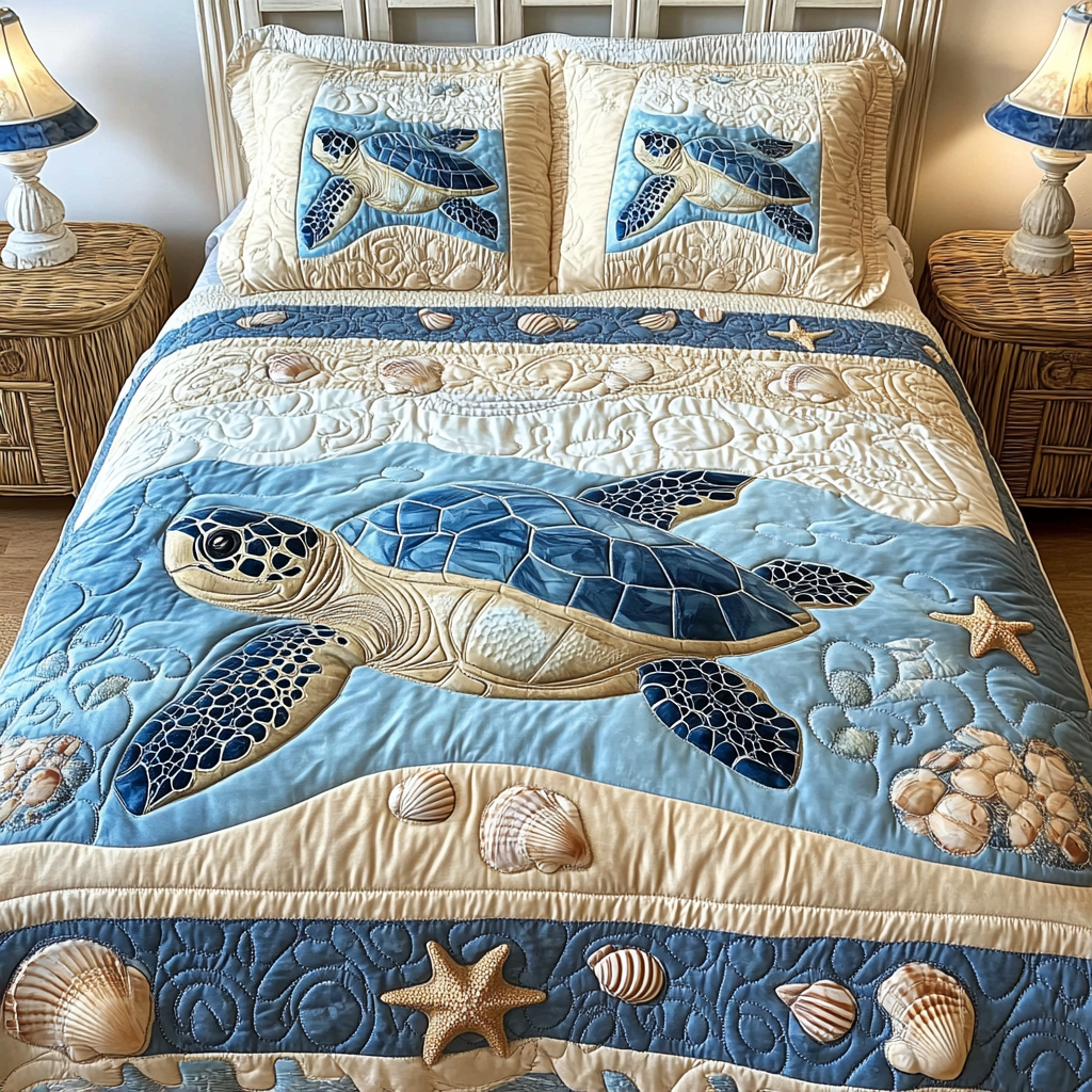 Sea Turtle TAI201124036 Quilt Bedding Set