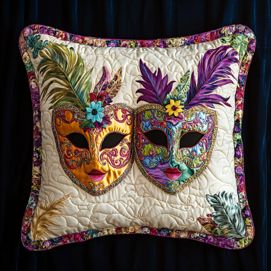 Mardi Gras DAI200125274 Quilted Pillow Case