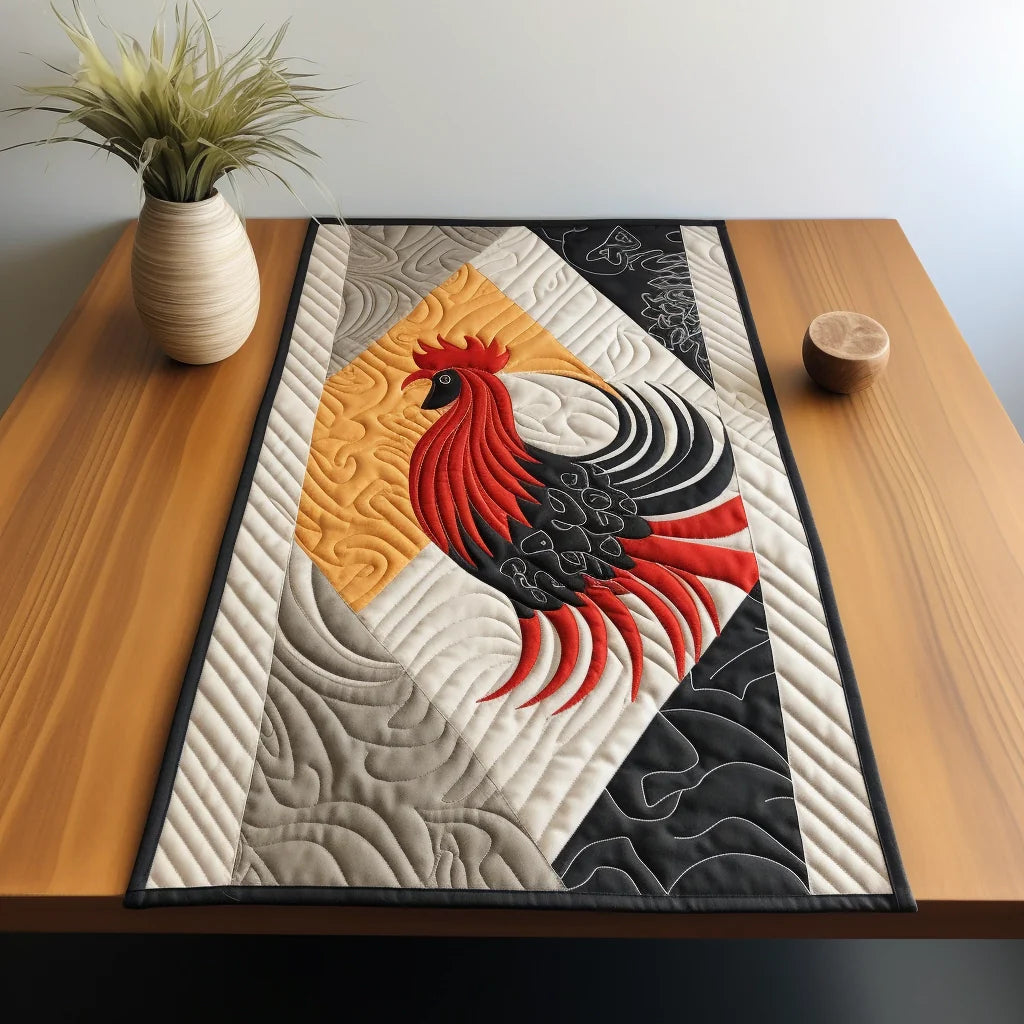 Rooster TAI07122328 Quilted Table Runner