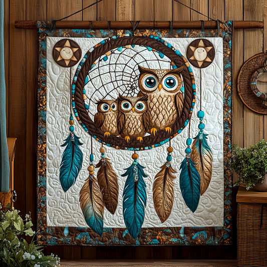 Owl Dreamcatcher DAI241224425 Quilt Blanket