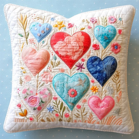 Heart TAI020324257 Quilted Pillow Case