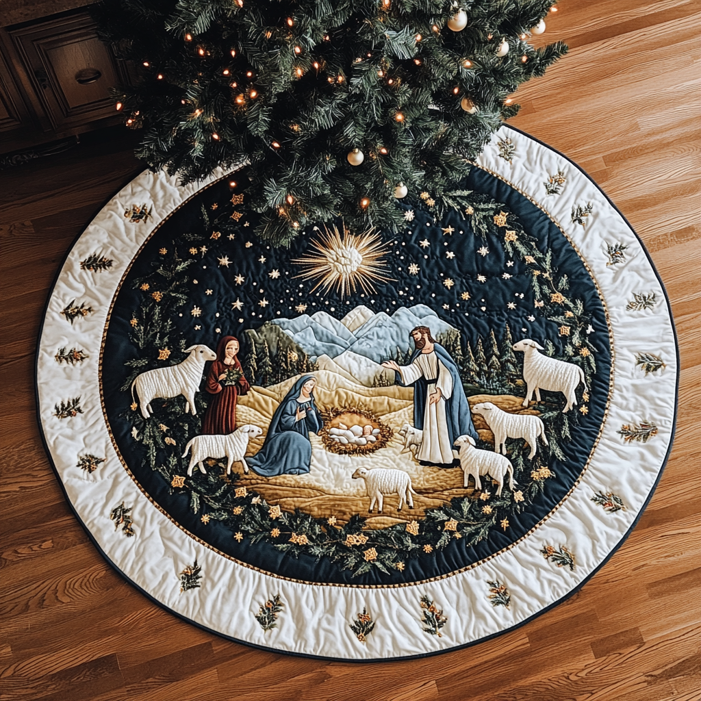 Nativity Scene TAI121024158 Quilted Tree Skirt