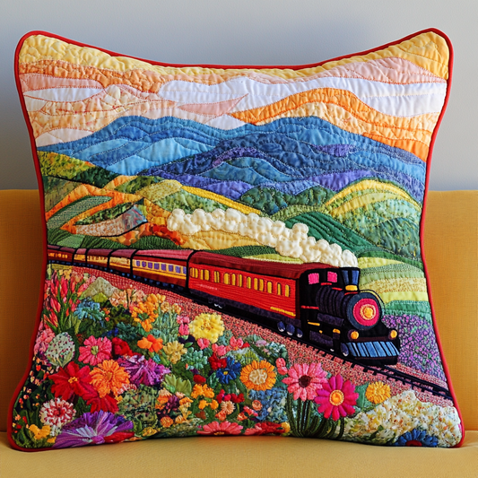 Train DAI110225295 Quilted Pillow Case