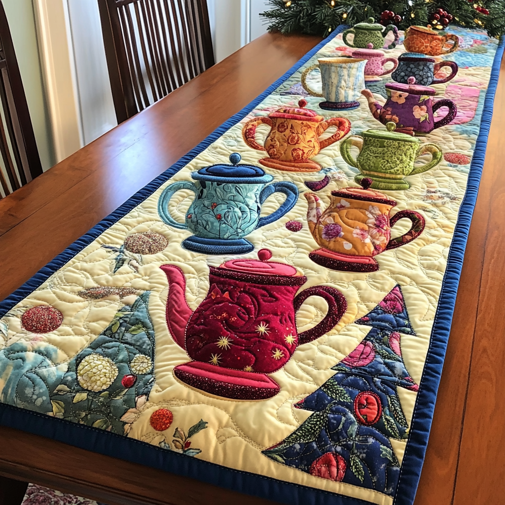 Teapot TAI041024236 Quilted Table Runner