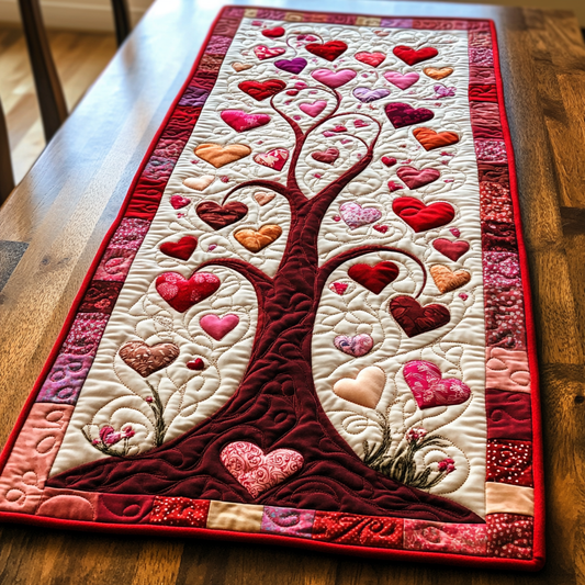 Tree Of Hearts DAI301224285 Quilted Table Runner