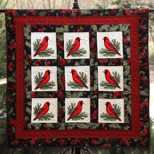 Christmas Cardinal TAI091024247 Quilt Blanket