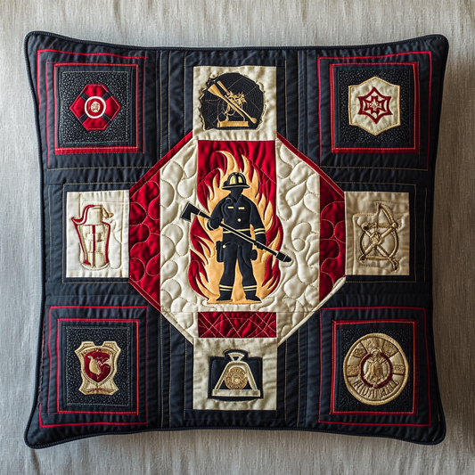 Firefighter TAI101224275 Quilted Pillow Case