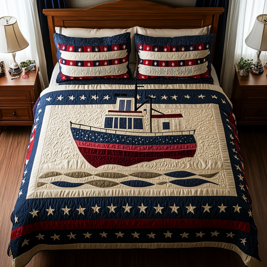 Patriotic Boat DAI280824323 Quilt Bedding Set