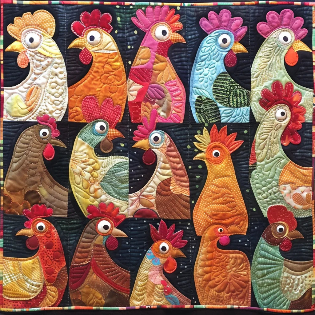 Chicken TAI060324190 Quilted Placemats