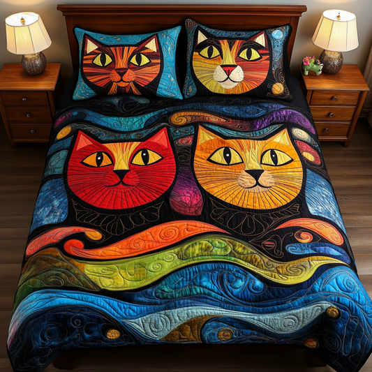 Cats TAI201124198 Quilt Bedding Set