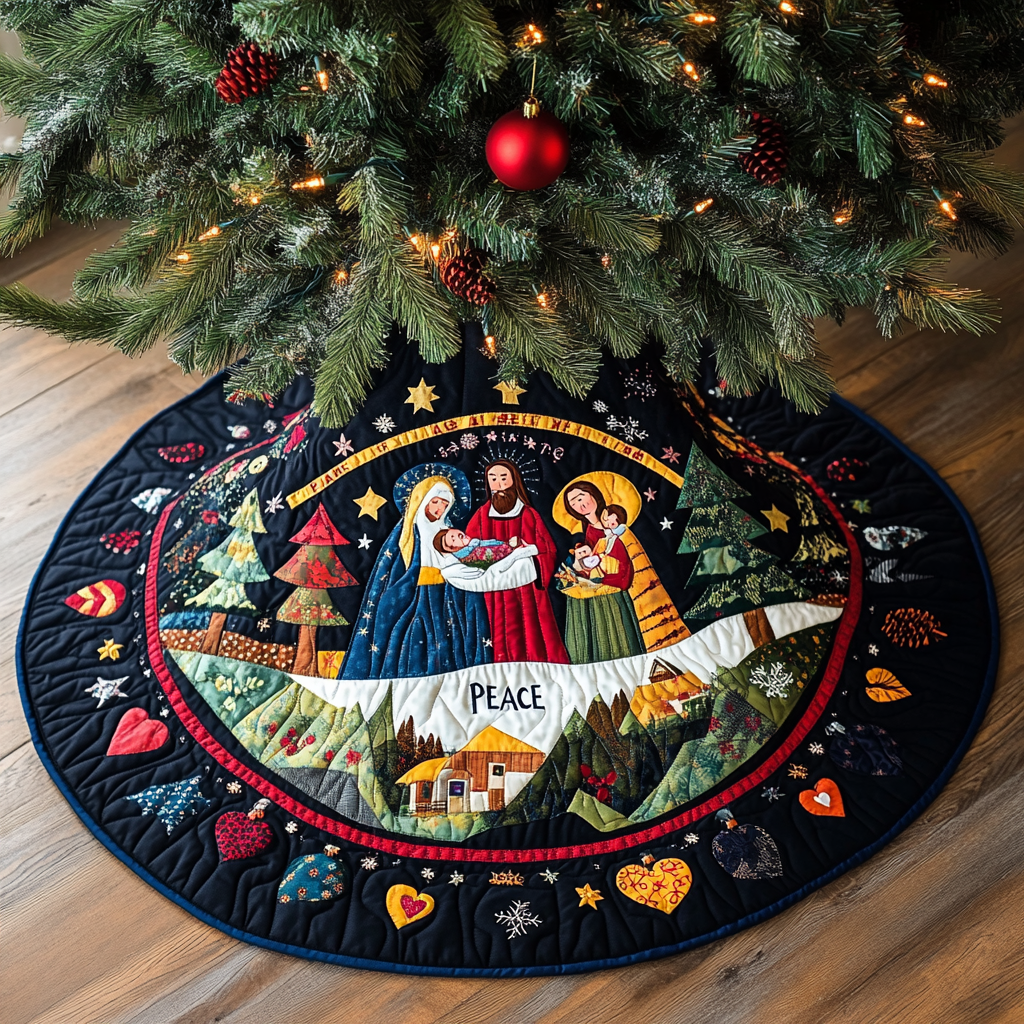 Nativity Scene TAI041024078 Quilted Tree Skirt