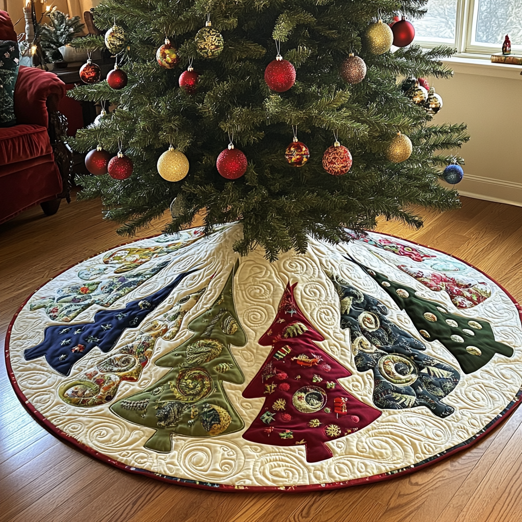 Christmas Tree TAI041024002 Quilted Tree Skirt