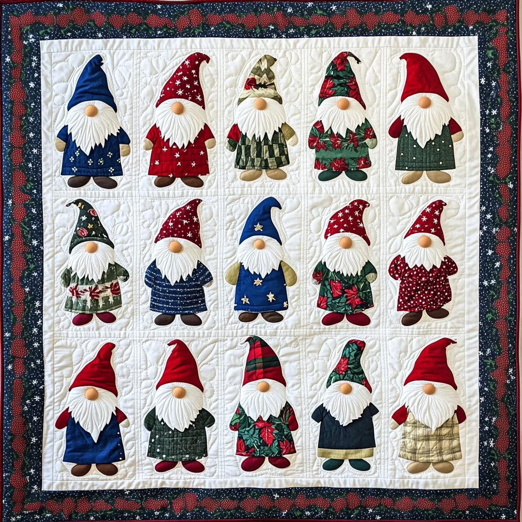 Christmas Gnome TAI260924067 Quilt Blanket