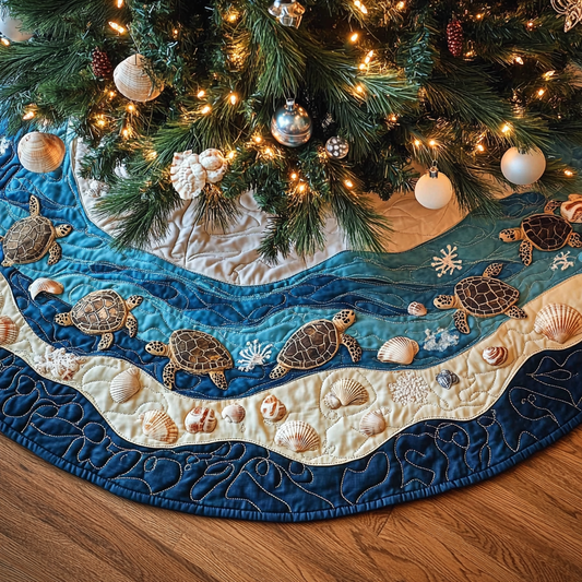 Sea Turtle TAI201124499 Quilted Tree Skirt