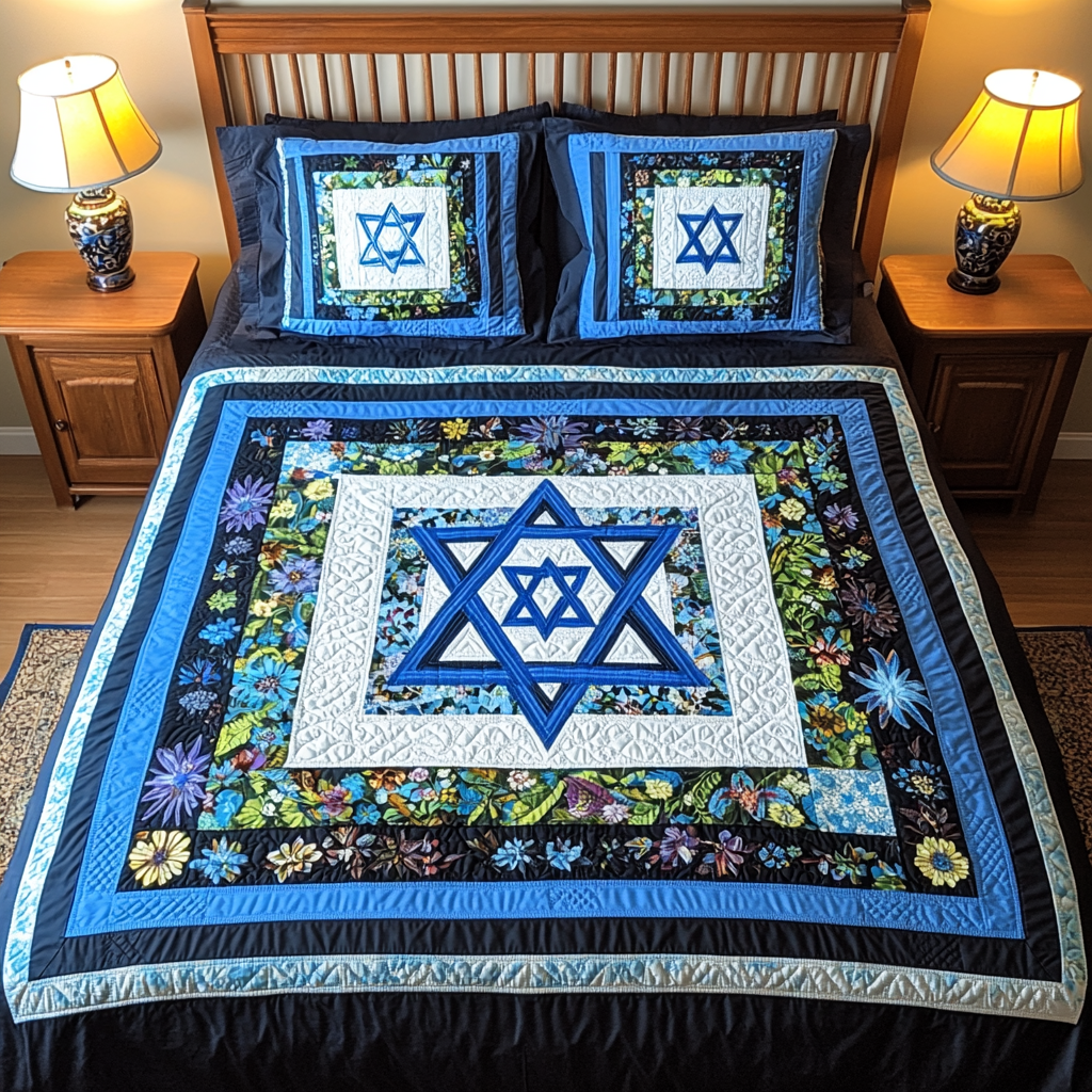 Jewish Star Of David DAI150125220 Quilt Bedding Set