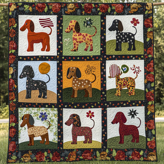 Dogs TAI151024384 Quilt Blanket