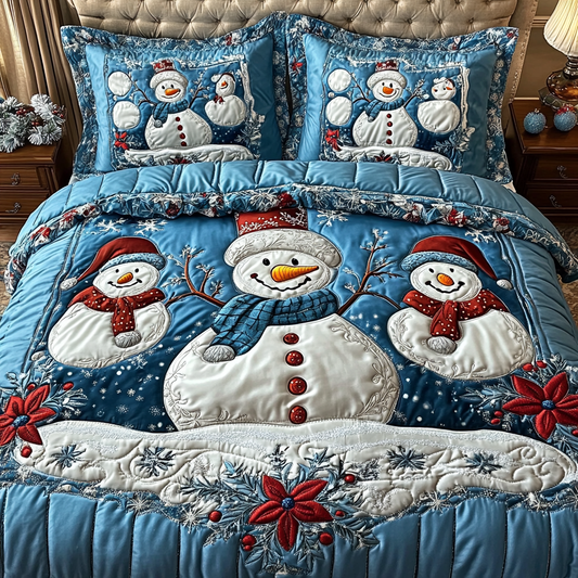 Christmas Snowman TAI101224524 Quilt Bedding Set