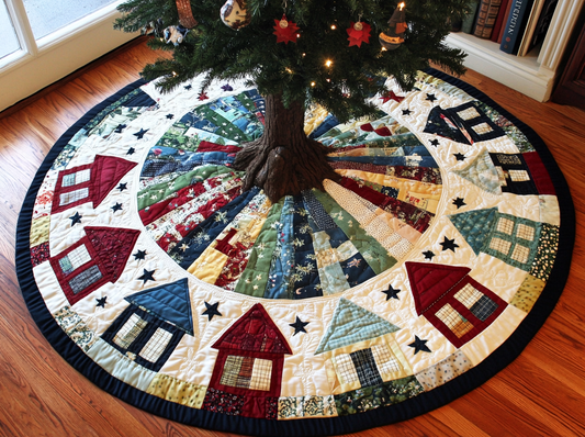 Christmas Houses DAI040924099 Quilted Tree Skirt