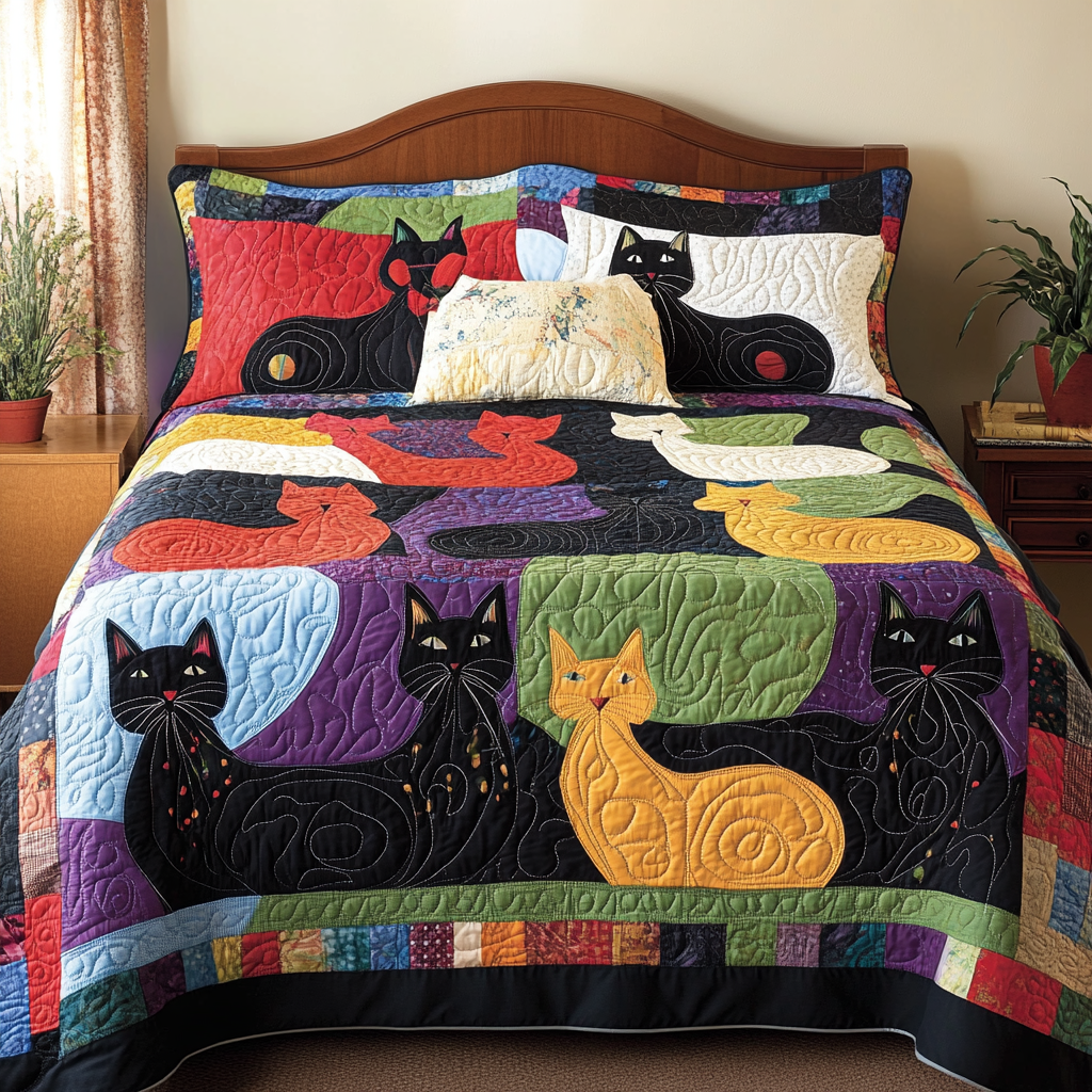 Cat TAI181024121 Quilt Bedding Set