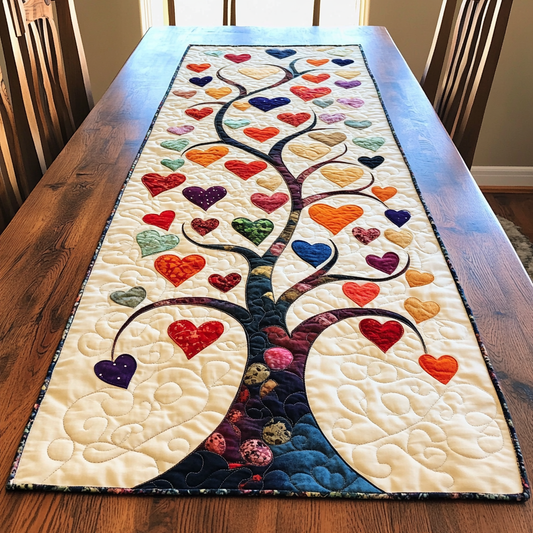 Tree Of Hearts DAI200125329 Quilted Table Runner