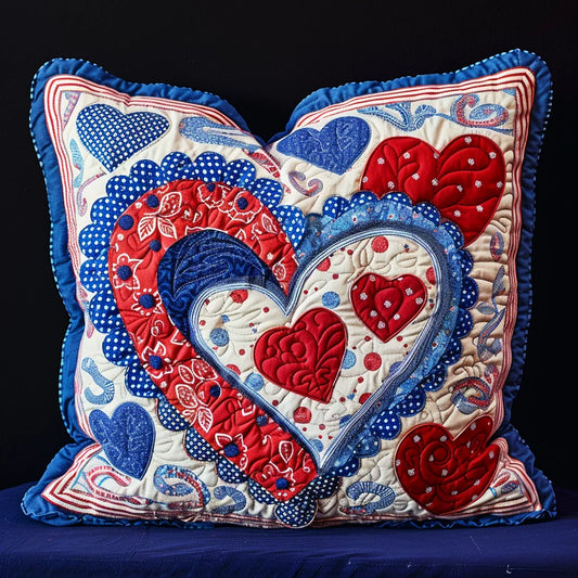 Heart TAI240424236 Quilted Pillow Case