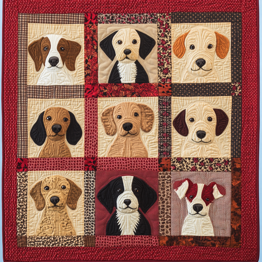 Dogs DAI190824180 Quilt Blanket