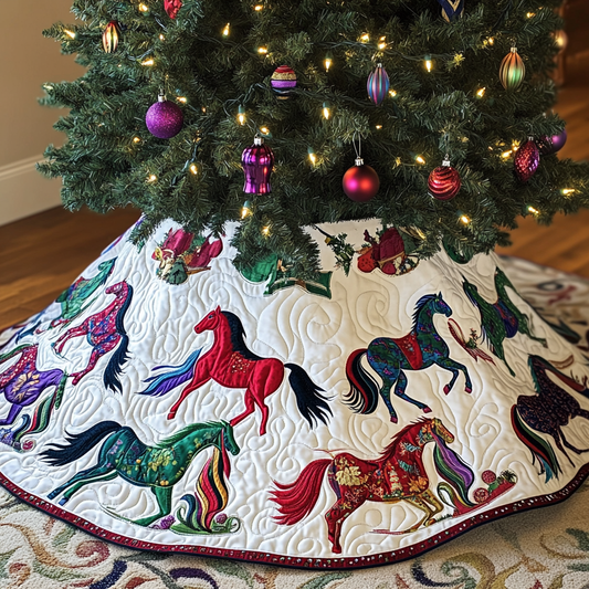 Horse TAI091024277 Quilted Tree Skirt