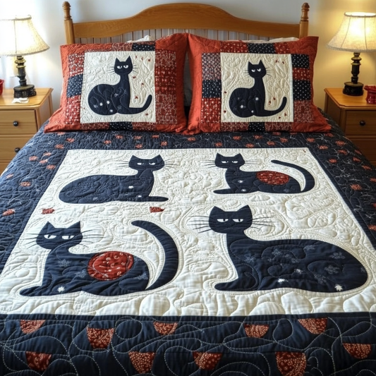 Cat DAI280824070 Quilt Bedding Set