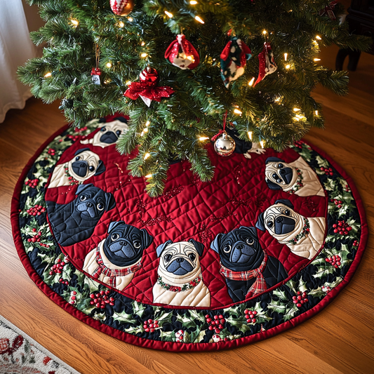 French Bulldog TAI111124410 Quilted Tree Skirt