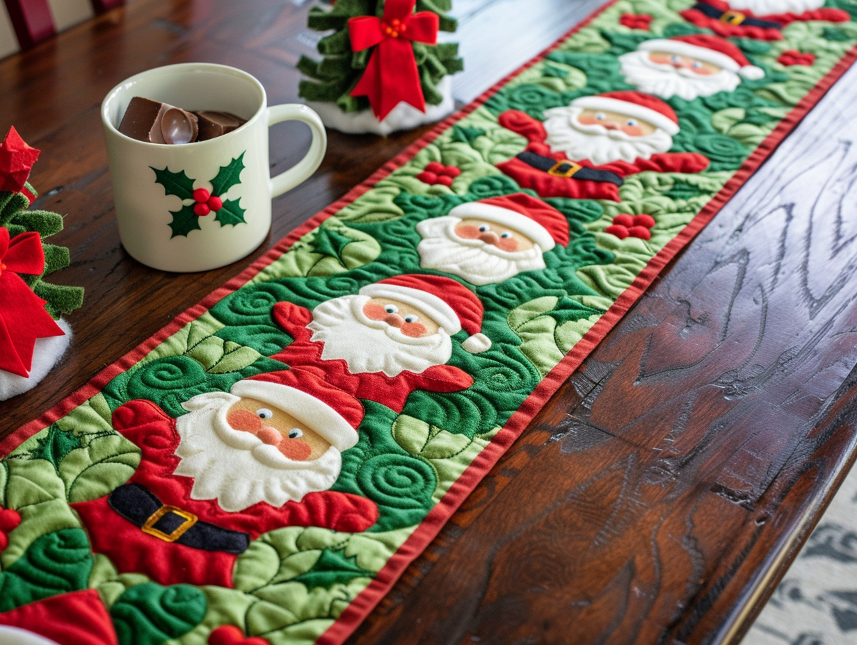 Christmas Santa TAI010824012 Quilted Table Runner