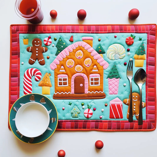 Gingerbread Man TAI260224130 Quilted Placemats