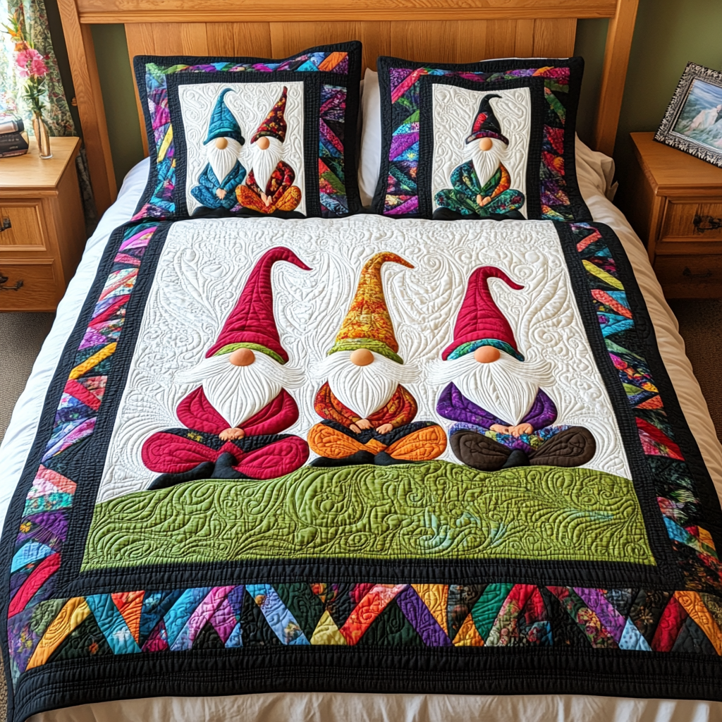 Christmas Gnome TAI181024229 Quilt Bedding Set