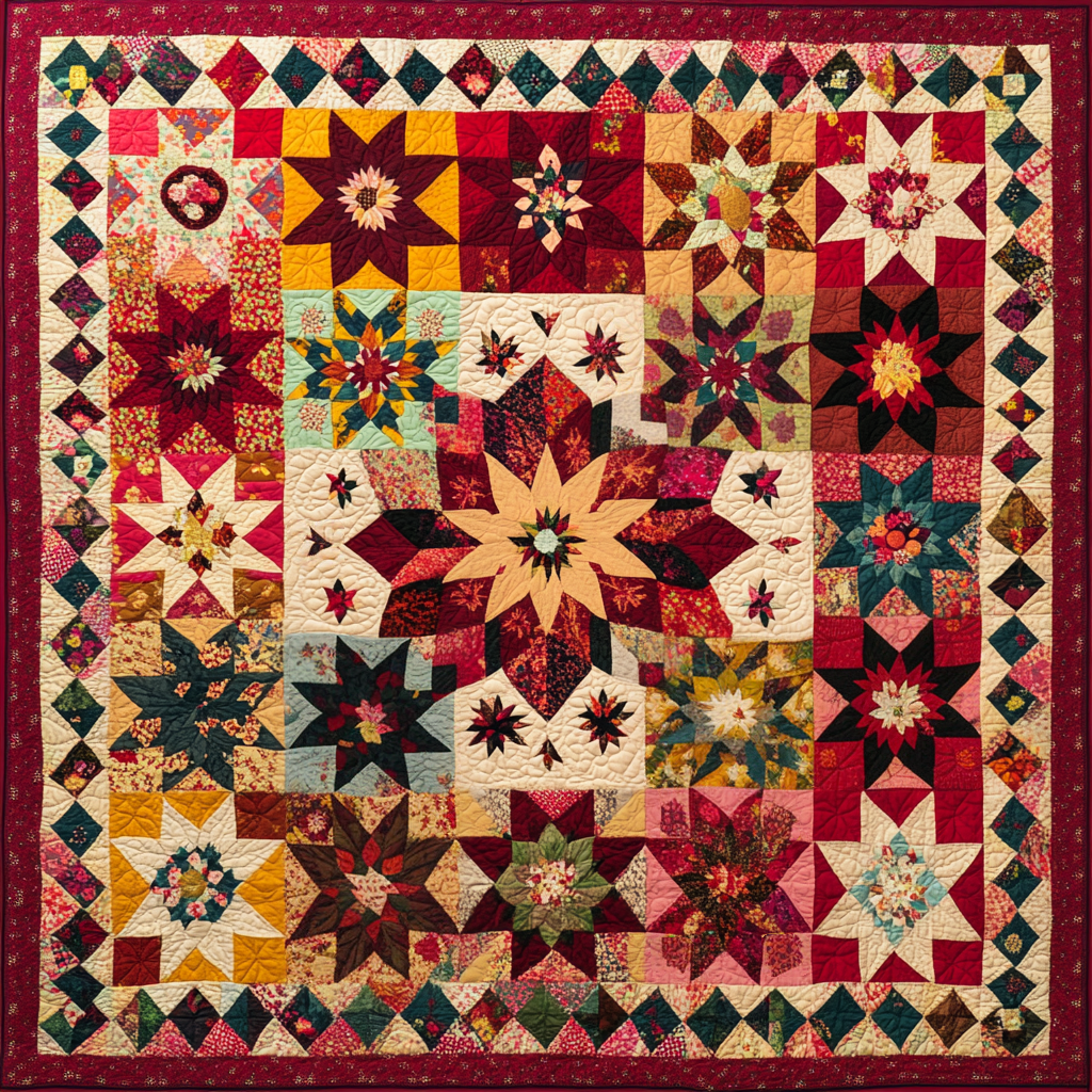 Flower Star DAI110225061 Quilt Blanket