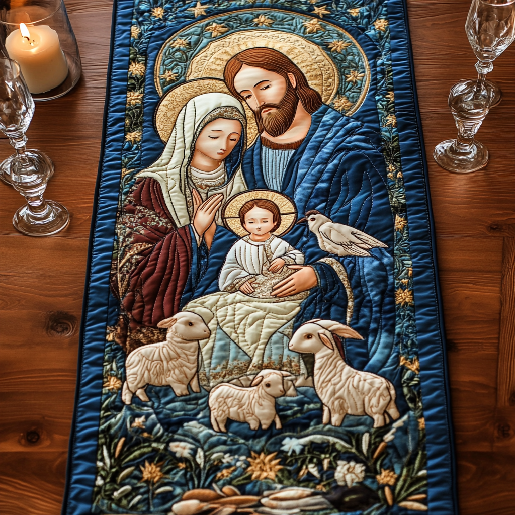 Nativity TAI111124325 Quilted Table Runner