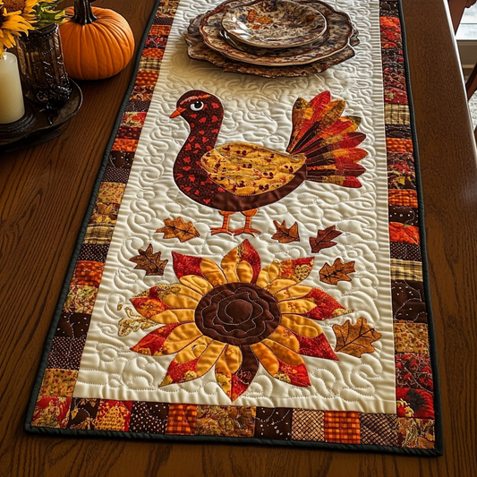 Autumn Turkey TAI041024344 Quilted Table Runner