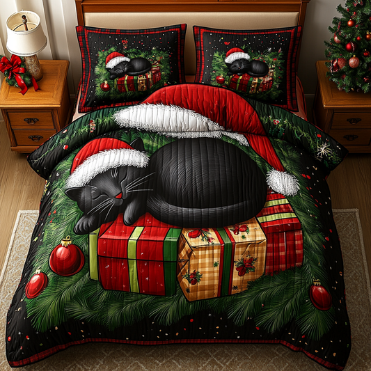 Christmas Sleepy Cat TAI201124219 Quilt Bedding Set