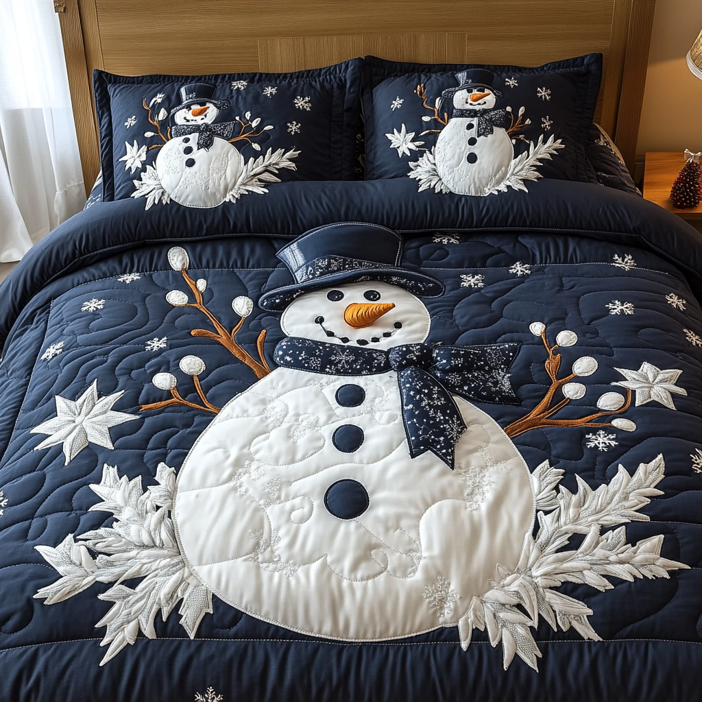 Christmas Snowman TAI111124061 Quilt Bedding Set