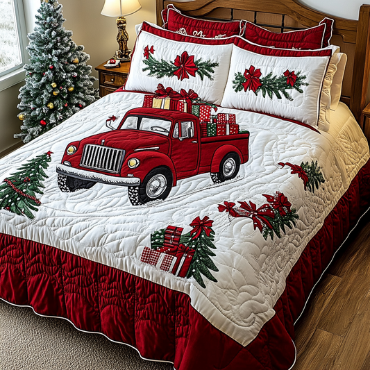 Christmas Truck TAI201124335 Quilt Bedding Set