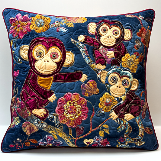 Monkey DAI150125138 Quilted Pillow Case