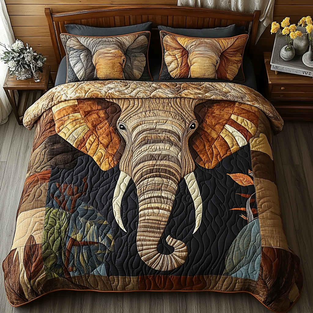 Elephant TAI181024197 Quilt Bedding Set