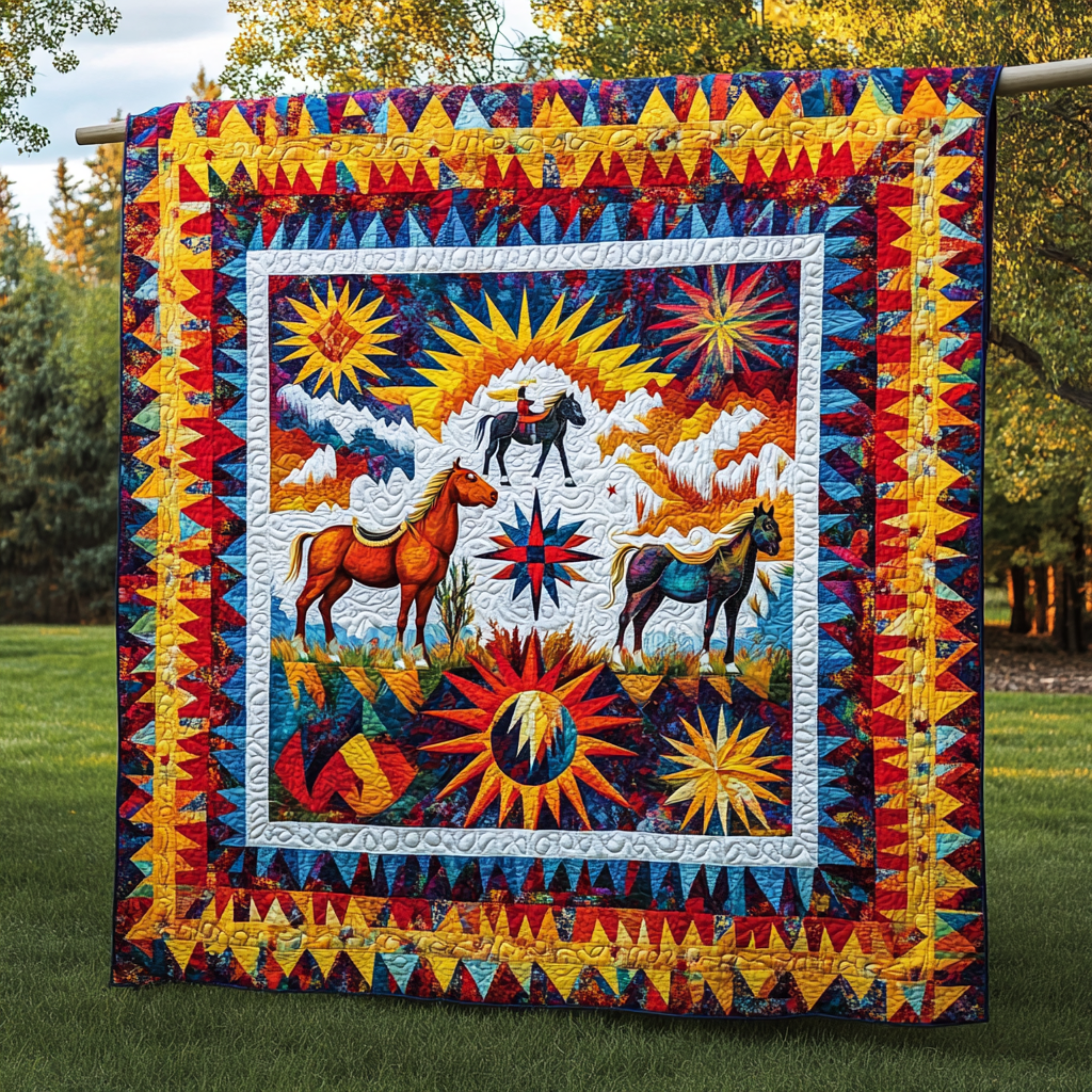 Native Horse TAI041024466 Quilt Blanket