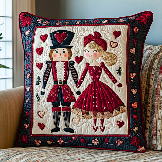 Valentine Nutcracker DAI090125343 Quilted Pillow Case