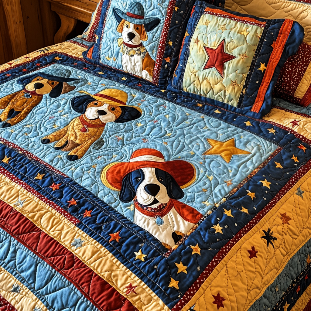 Cowboy Dog DAI241224233 Quilt Bedding Set