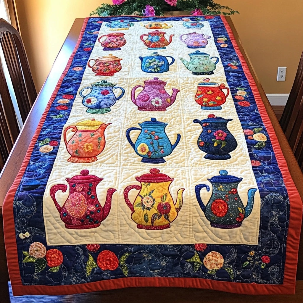 Teapot TAI041024259 Quilted Table Runner