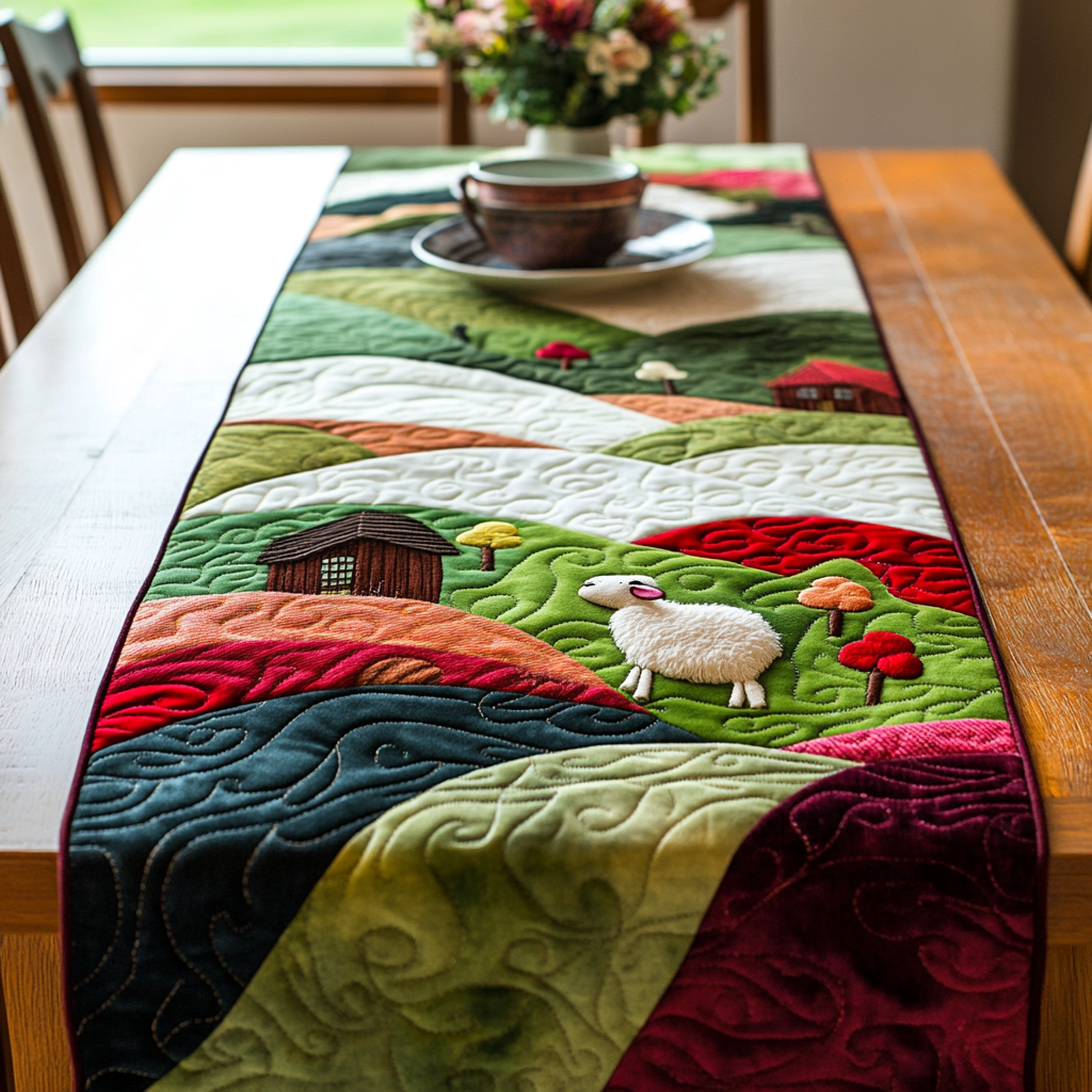 Farm Hill DAI150125327 Quilted Table Runner