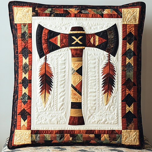 Native American Axe DAI171224122 Quilted Pillow Case